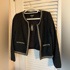 Express Blazer Tweed with Gold Embellishment Size M